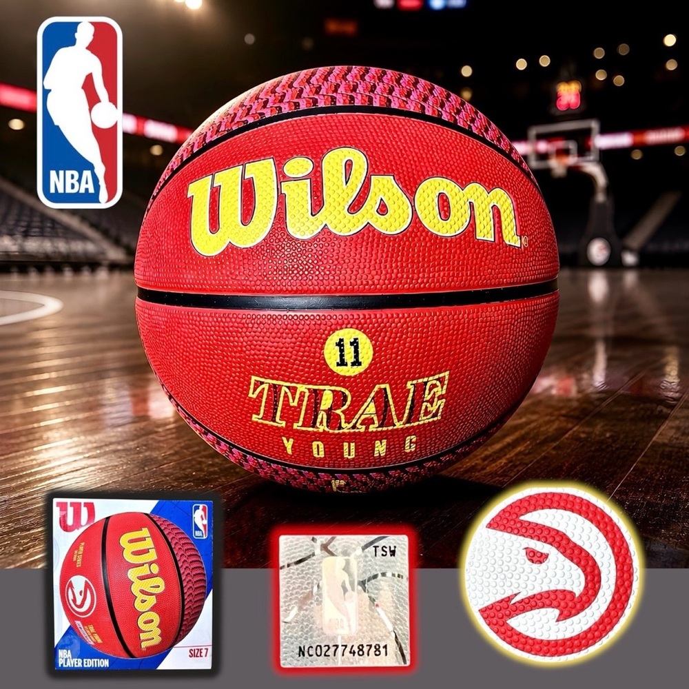 Wilson NBA Trae Young Brown Basketball Size 7, 29.5”